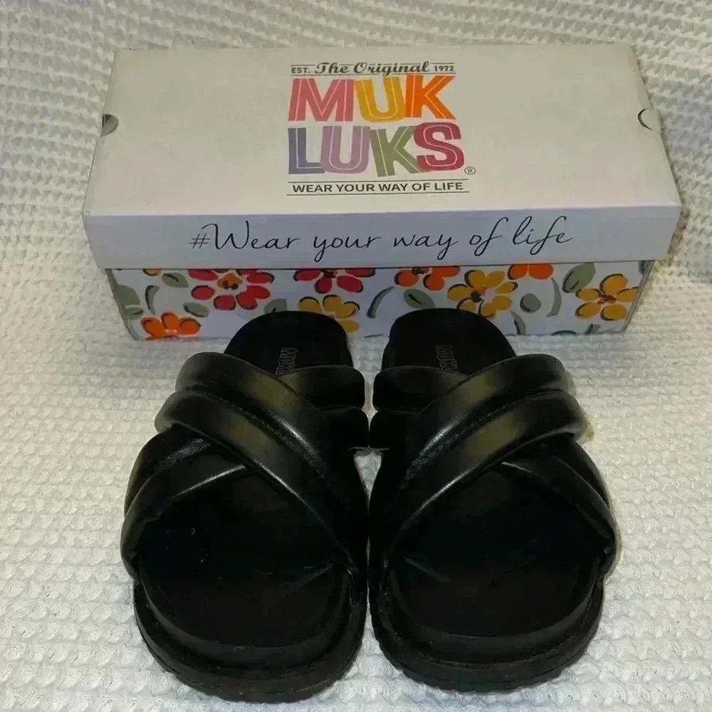 Muk Luks Women’s Tidal Wave Sandals Bkack